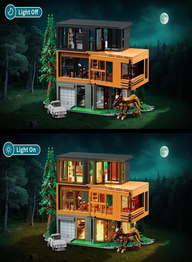 TOY PLAYER Forest House Building Set with Lights, Haunted House Villa Architecture Model for Romance Films Fans, Compatible with Lego for Adults, Halloween Christmas Toy Gifts for Teens Boys Ages 14+ (1550 PCS) - Image 2